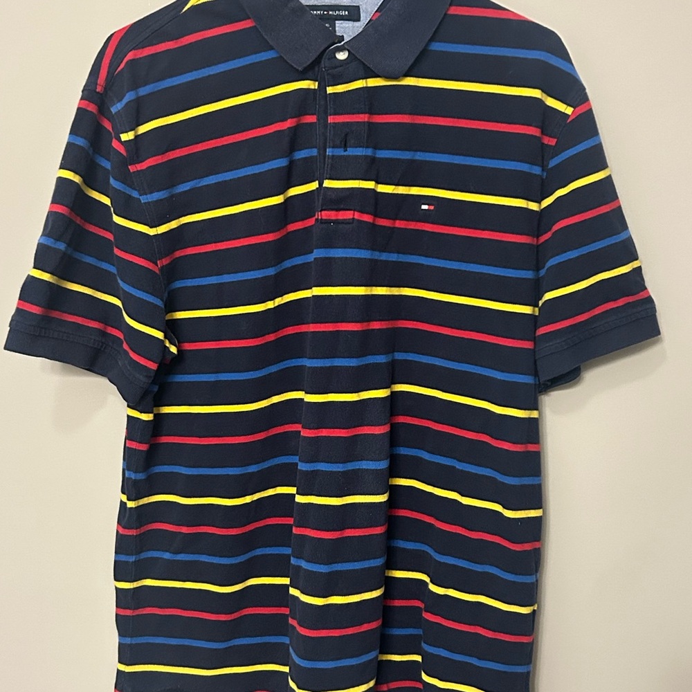 Tommy Hilfiger Men's Polo Shirt - Multicolor Stripes